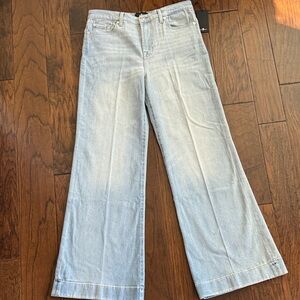 7 For All Mankind Modern Dojo Nador High-Rise Trouser Flare Jean light wash NWT